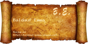 Baldauf Emma névjegykártya